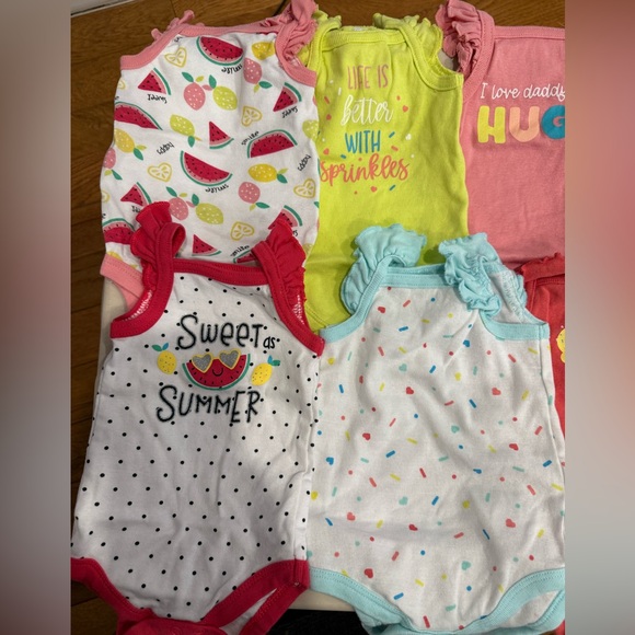 Colorful Baby Bodysuit Collection - Pink, Yellow, Red, White - Picture 3 of 4